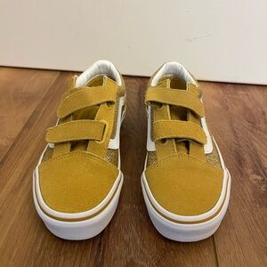 Kids Vans Mustard Suede & Gold Old Skool Sneakers